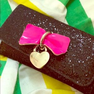 A black and pink wallet